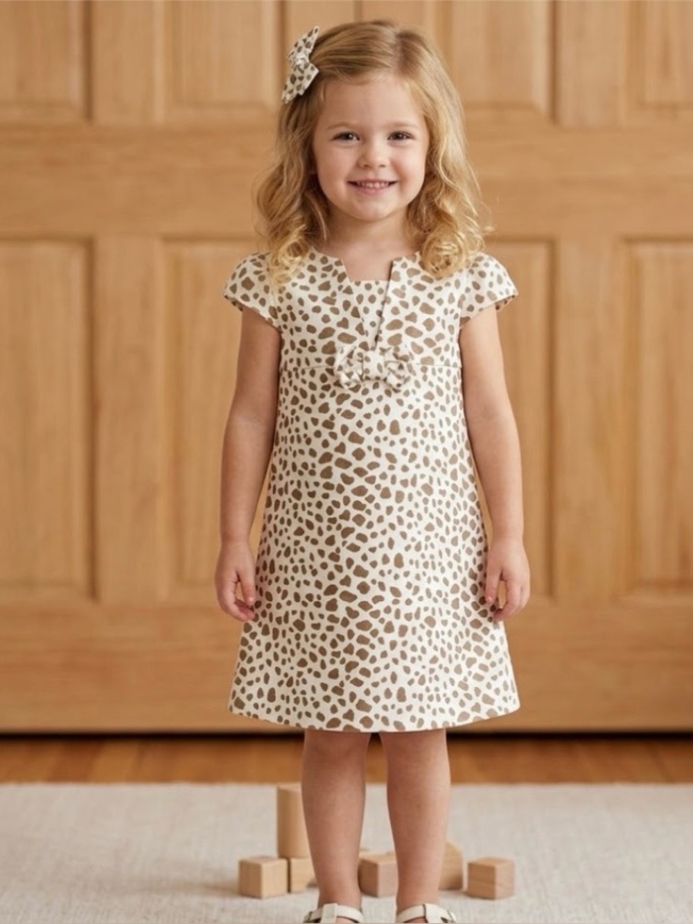 Gymboree Brown and White Patterned Kids Dress, size 4T